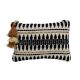 Black And White Abstract Cotton Crossbody Hand Bags For Women 